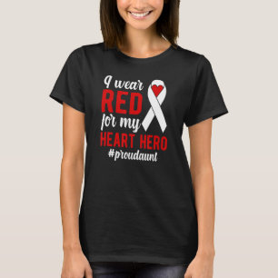 I Wear Red Proud CHD Warrior Auntie CHD Awareness T-Shirt