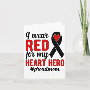 I Wear Red Proud Chd Warrior Mother Chd Awareness Card