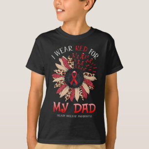 I Wear Red Ribbon For Dad Heart Disease Awareness T-Shirt