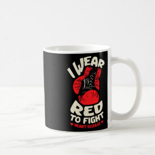 I Wear Red To Fight For A Heart Disease Defect Chd Coffee Mug