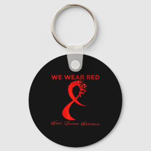 I Wear Red To Fight Heart Disease Awareness _1 Key Ring