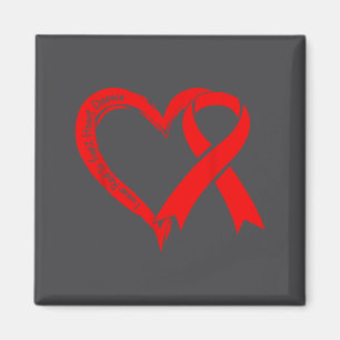 I Wear Red To Fight Heart Disease Awareness Heart Magnet