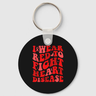 I Wear Red To Fight Heart Disease Awareness Warrio Key Ring