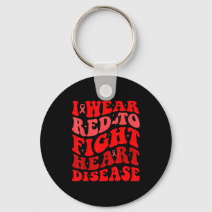 I Wear Red To Fight Heart Disease Awareness Warrio Key Ring