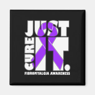 I Wear Ribbon Purple Fibromyalgia Awareness Magnet