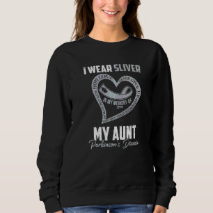 I Wear Silver For My Aunt Parkinson's Heart Sweatshirt