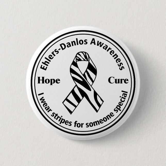 I Wear Stripes for Someone Special EDS Button (Front)