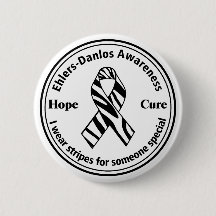 I Wear Stripes for Someone Special EDS Button