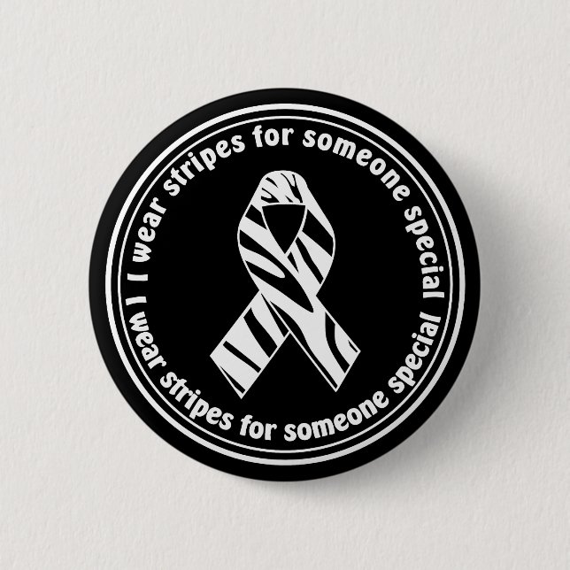 I Wear Stripes for Someone Special EDS Button (Front)