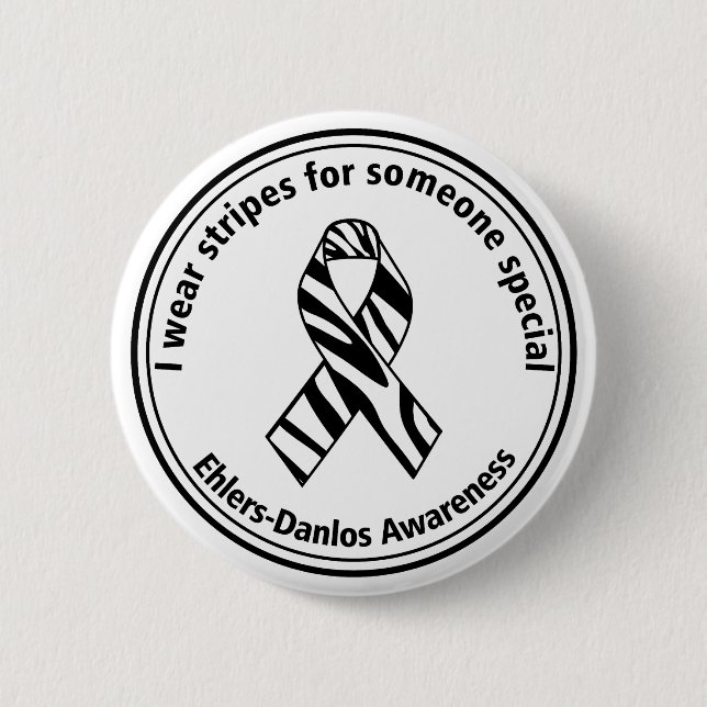 I Wear Stripes for Someone Special EDS Button (Front)