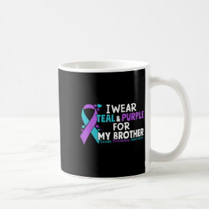 I Wear Teal & Purple For My Brother Suicide Pr Coffee Mug