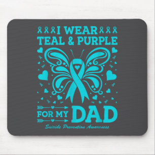 I Wear Teal & Purple For My Dad Mouse Mat