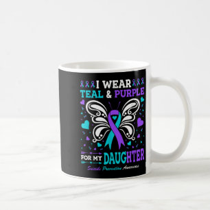 I Wear Teal & Purple For My Daughter Coffee Mug