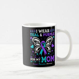 I Wear Teal & Purple For My Mom Coffee Mug