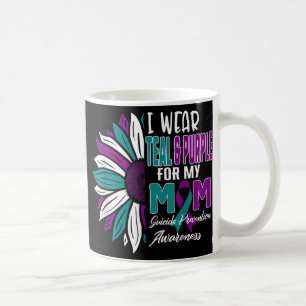 I Wear Teal & Purple For My Mum Suicide Preven Coffee Mug