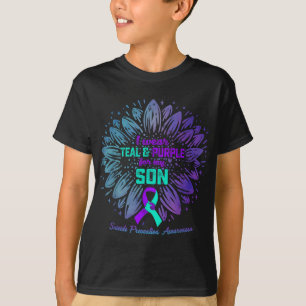 I Wear Teal &amp; Purple For My Son Suicide Preven T-Shirt