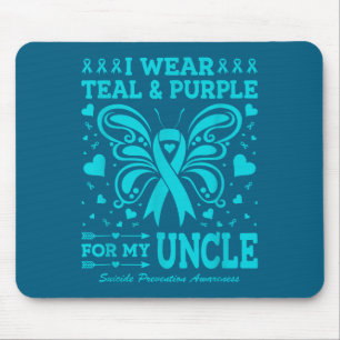 I Wear Teal & Purple For My Uncle Mouse Mat