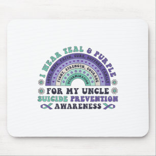 I Wear Teal & Purple For My Uncle Suicide Prev Mouse Mat