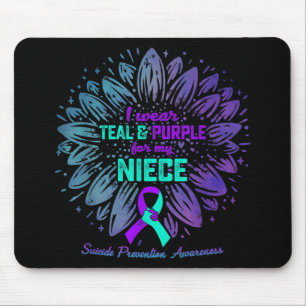 I Wear Teal & Purple For Niece Suicide Prevent Mouse Mat