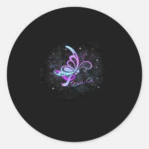 I Wear Teal &amp; Purple For Someone I Love Suicid Classic Round Sticker