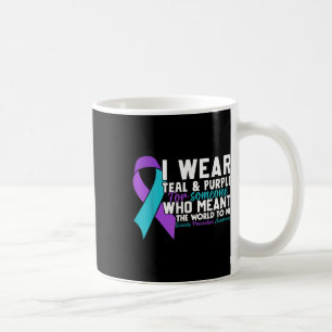I Wear Teal & Purple For Someone I Love Suicid Coffee Mug