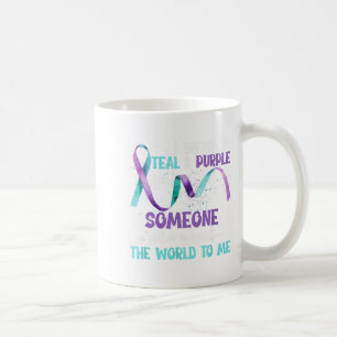 I Wear Teal & Purple For Someone I Love Suicid Coffee Mug