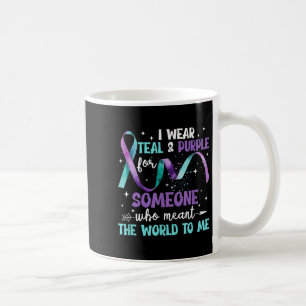 I Wear Teal & Purple For Someone I Love Suicid Coffee Mug