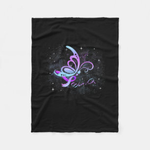 I Wear Teal & Purple For Someone I Love Suicid Fleece Blanket