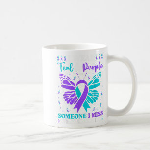 I Wear Teal & Purple For Someone I Miss  Coffee Mug