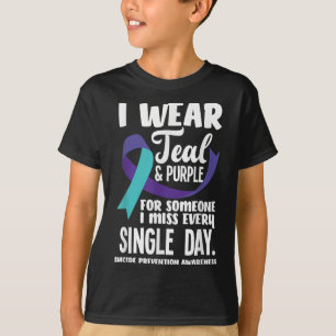 I Wear Teal & Purple For Someone I Miss Every T-Shirt