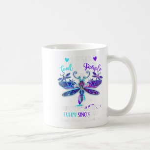 I Wear Teal & Purple For Someone Suicide Aware Coffee Mug