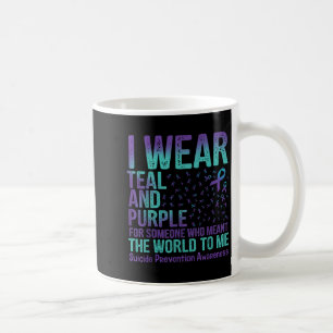 I Wear Teal & Purple For Suicide Prevention Aw Coffee Mug