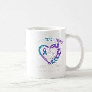 I Wear Teal & Purple For Suicide Prevention Aw Coffee Mug