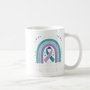 I Wear Teal & Purple For Suicide Prevention Aw Coffee Mug