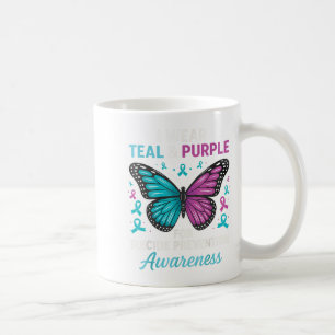 I Wear Teal & Purple For Suicide Prevention Aw Coffee Mug