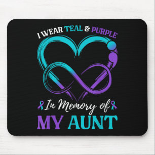 I Wear Teal & Purple In Memory Of My Aunt Mouse Mat