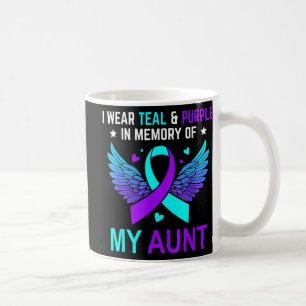 I Wear Teal & Purple In Memory Of My Aunt Suic Coffee Mug