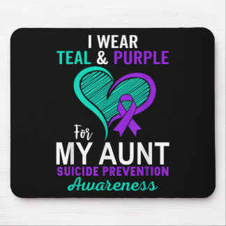 I Wear Teal & Purple In Memory Of My Aunt Suic Mouse Mat