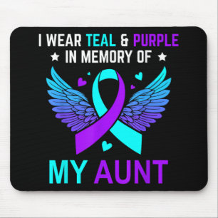 I Wear Teal & Purple In Memory Of My Aunt Suic Mouse Mat