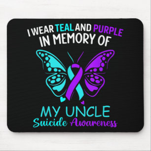 I Wear Teal & Purple In Memory Of My Uncle Sui Mouse Mat