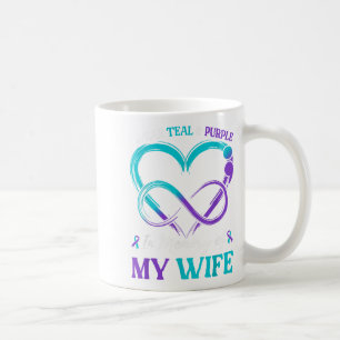 I Wear Teal & Purple In Memory Of My Wife Coffee Mug