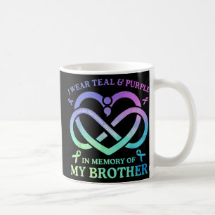 I Wear Teal & Purple Memory Of My Brother Suic Coffee Mug
