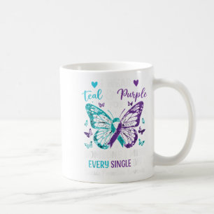 I Wear Teal & Purple Suicide Prevention Awaren Coffee Mug