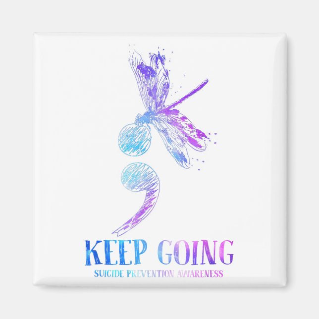 I Wear Teal &amp; Purple Suicide Prevention Awaren Magnet (Front)