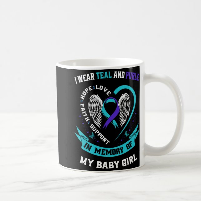 I Wear Teal And Purple Ba  Coffee Mug (Right)