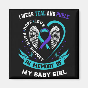 I Wear Teal And Purple Ba Magnet