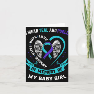 I Wear Teal And Purple Byby Suicide Prevention Awa Card