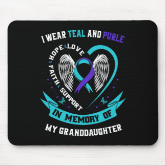 I Wear Teal And Purple For Granddaughter Suicide A Mouse Mat