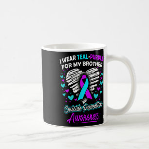 I Wear Teal And Purple For My Brother Coffee Mug
