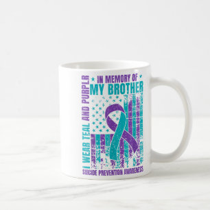 I Wear Teal And Purple For My Brother Suicide Prev Coffee Mug